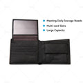 Set of 2 Cowhide Leather Wallets with Coin Purse & Card Slots