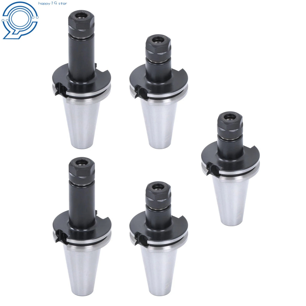 5pc CAT40 ER16 Tool Holder Set for CNC Machines (Short & Long Chuck)