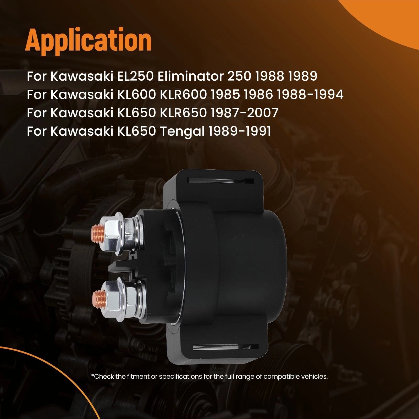 Starter Solenoid Relay for Kawasaki KLF300, KLT250, Prairie (1983–2001)