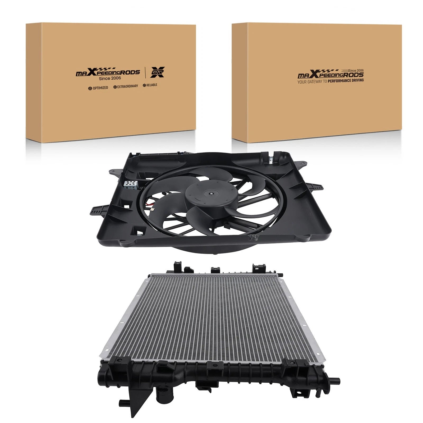 Radiator and Cooling Fan Assembly for Ford Mustang (2005–2014) 6R3Z8C607AA