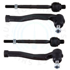 Set of 4 Front Inner & Outer Tie Rod Ends for Pontiac Wave, Chevy Aveo (2004–2008)