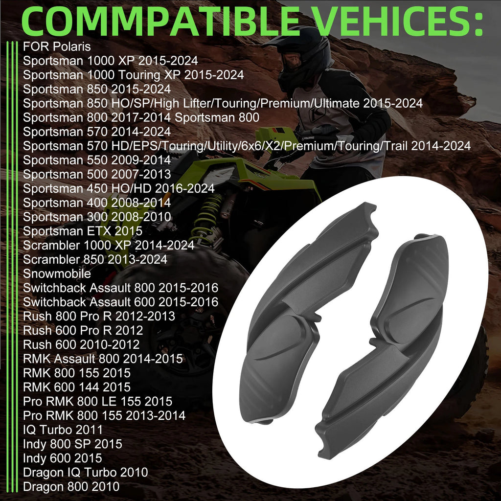 2X Black Hand/Wind Guards 2876846 for Polaris Sportsman 400 450 570 800 XP 1000