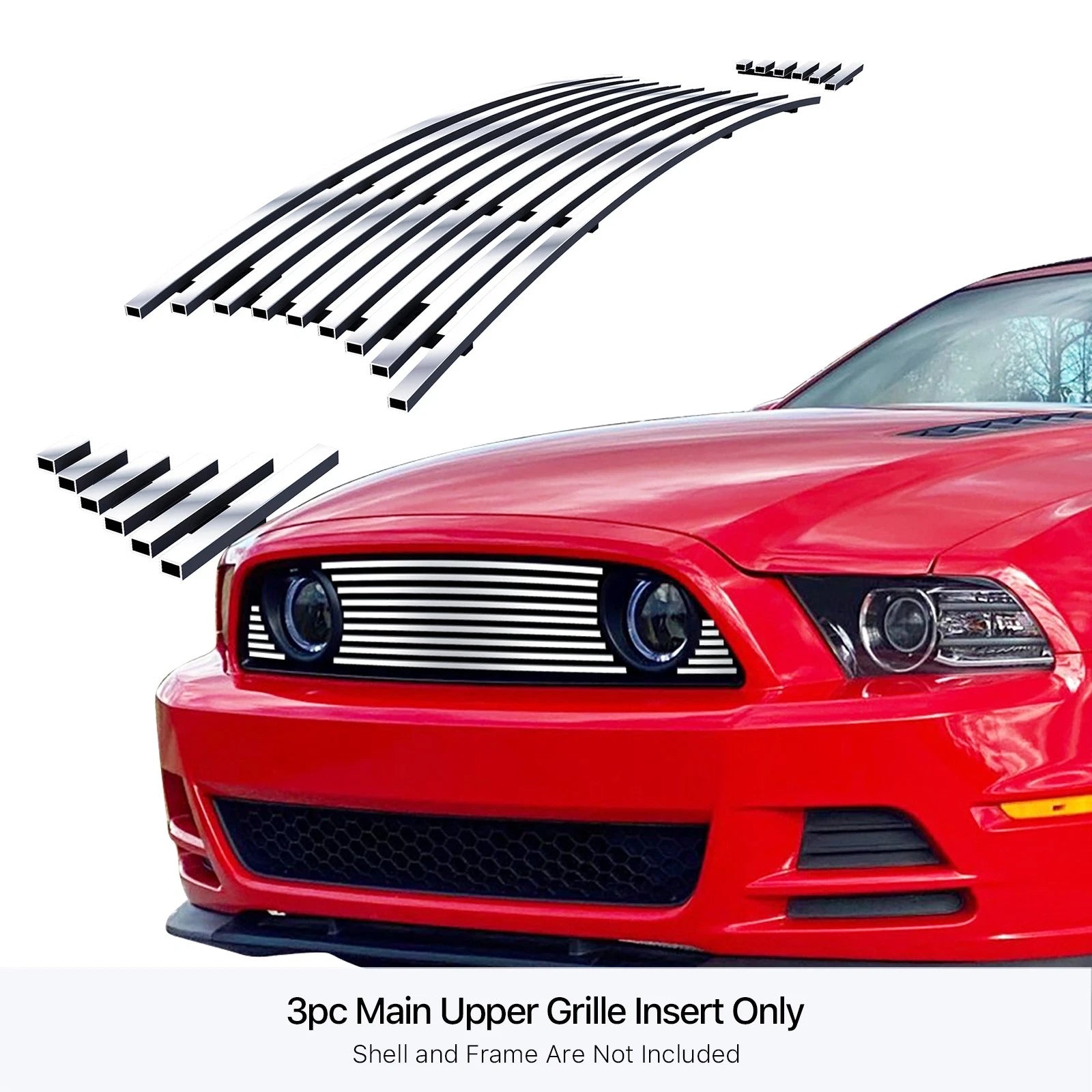 Stainless Chrome Billet Grille for Ford Mustang GT (2013-2014)