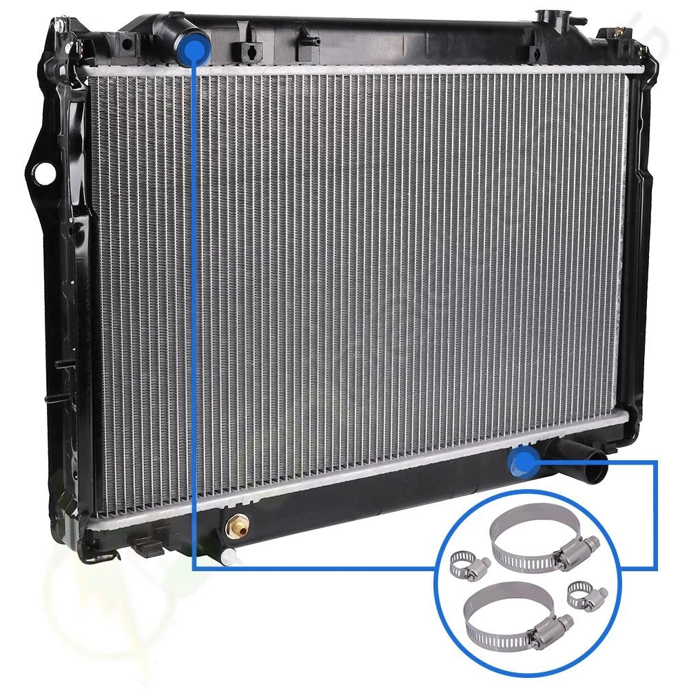 Radiator for Toyota Land Cruiser (1993–1997) w/ 8-10mm Hose Clamps