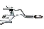 2.5" Dual Exhaust Kit for Dodge Ram 1500 (1994–2003) - Stainless Muff Slash Tips