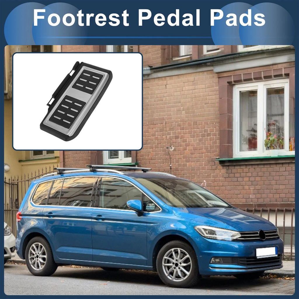 Footrest Pedals Cover for Volkswagen Touran (2017–2021) Silver Tone
