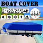 Fishing Ski Pontoon Boat Cover for 21-24ft (Waterproof, UV, Dust, Rain)