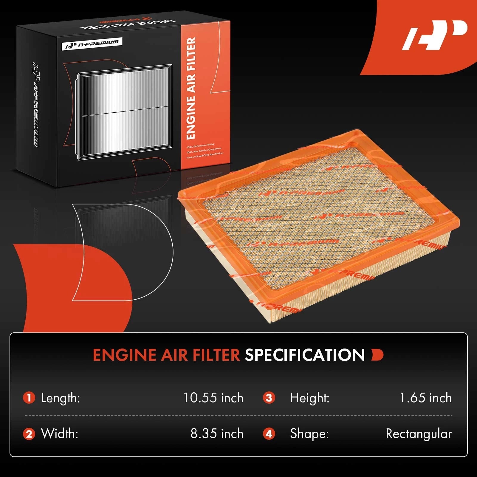 Engine Air Filter for Ford F-250 F-350 Super Duty (1993–1994)