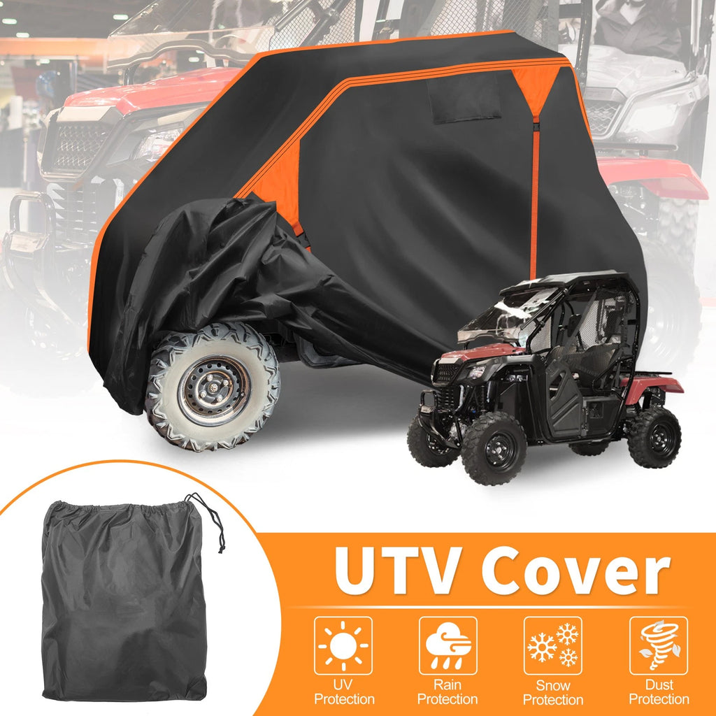 Waterproof UTV Cover for Honda Pioneer 520 (2016–2023) Black 210D PU