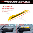 Reflective Safety Side Mirror Cap Film Stickers for Universal Fit (2X)