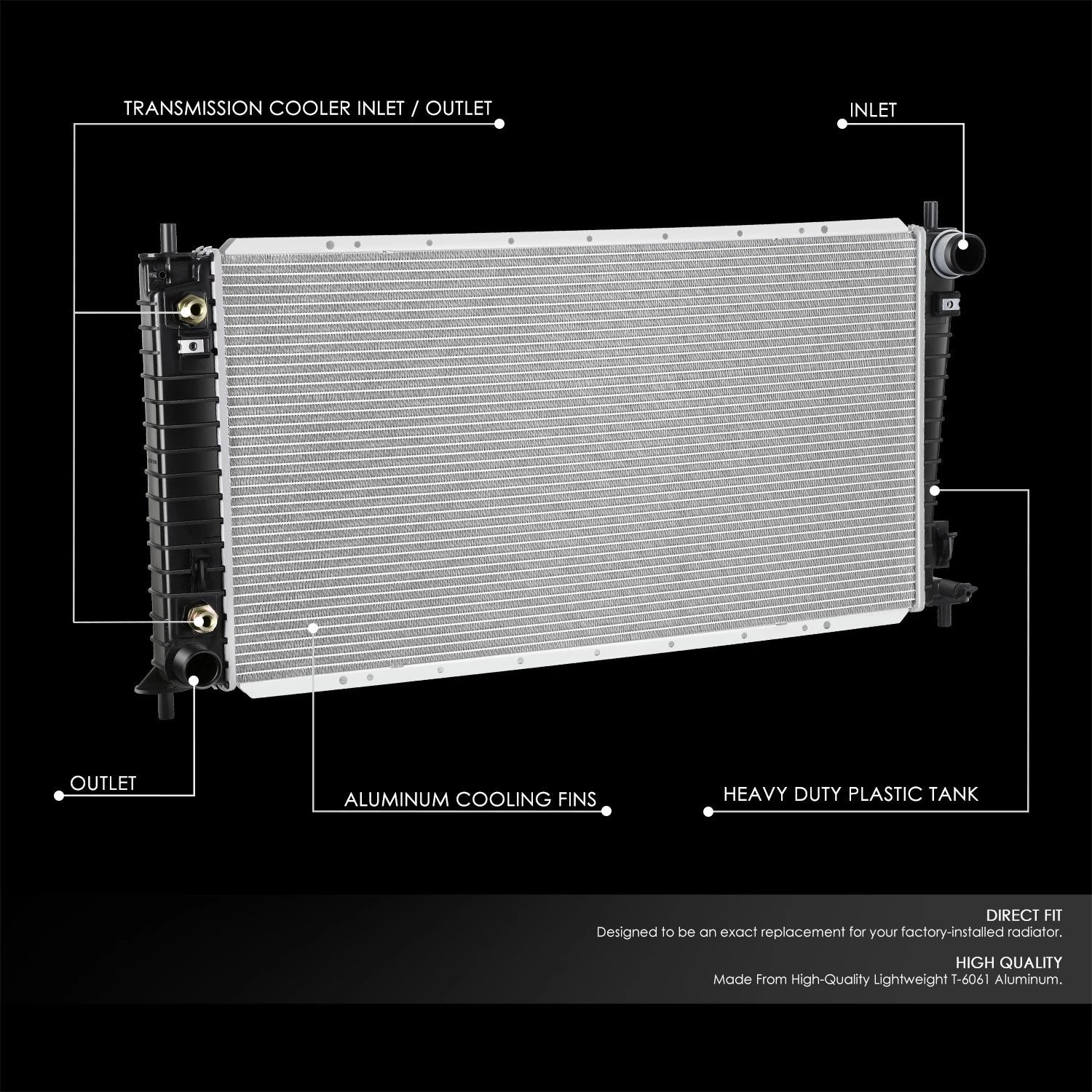 Aluminum Cooling Radiator for Ford Expedition F150 Mark LT (2004–2008) DPI 2818