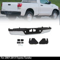 Chrome Rear Step Bumper Assembly for Toyota Tundra (2007–2013) with Sensor Holes