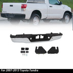 Chrome Rear Step Bumper Assembly for Toyota Tundra (2007–2013) with Sensor Holes