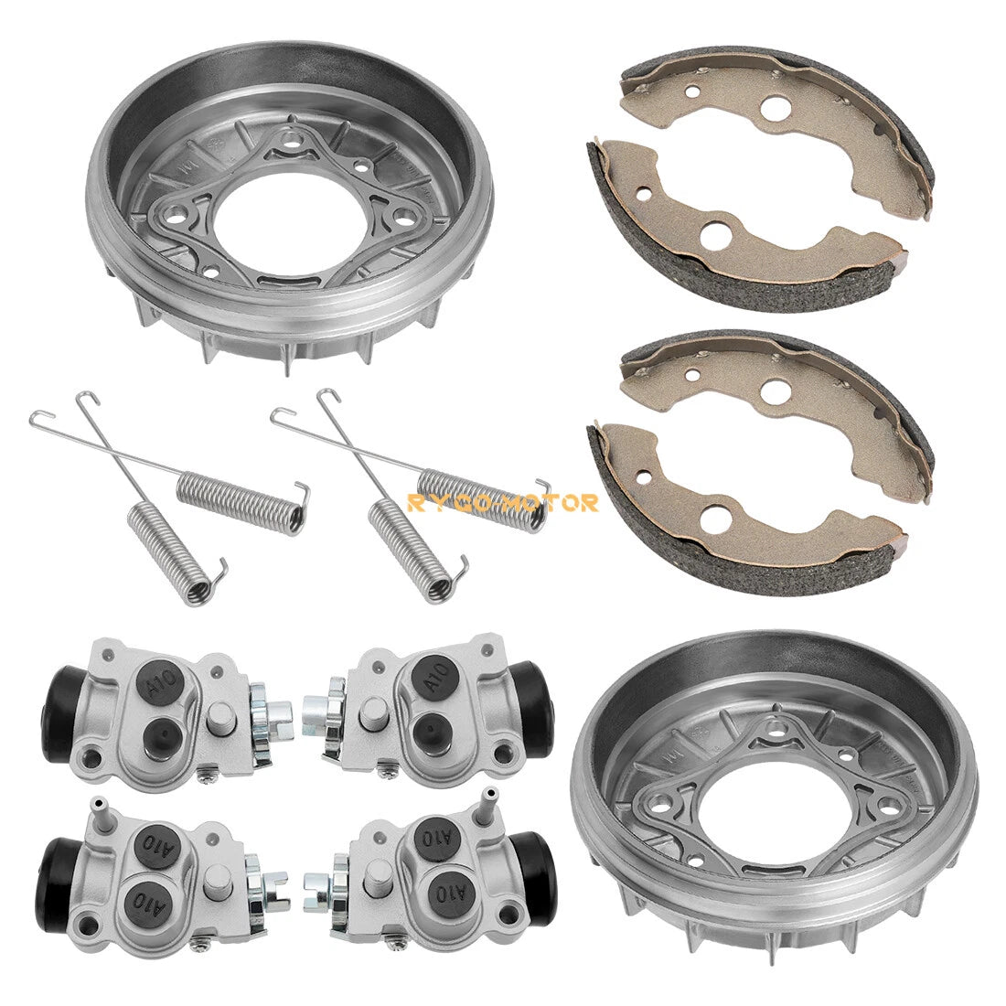 Front Brake Drum Wheel Cylinders & Shoes Kit for Honda Fourtrax 300 (1993–2000)