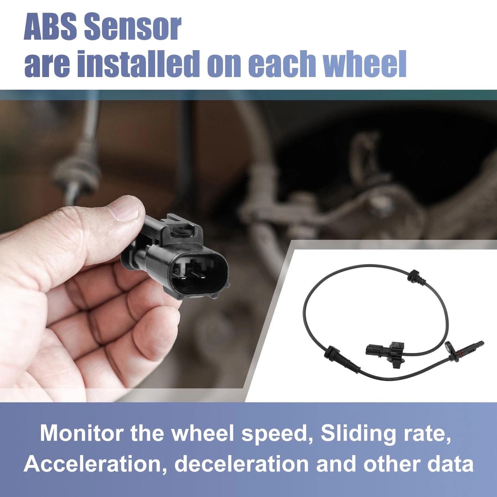2X Rear ABS Sensor No. 57470TA0A02 for Honda Accord (2008–2012)
