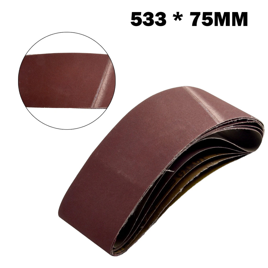 Sanding Belts Kit for Abrasive Band Accessories (Alumina Burgundy)