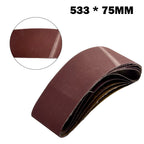 Sanding Belts Kit for Abrasive Band Accessories (Alumina Burgundy)
