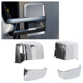 Pair Chrome Tow Mirror Cap Covers for Chevy Silverado GMC Sierra (2014–2019)