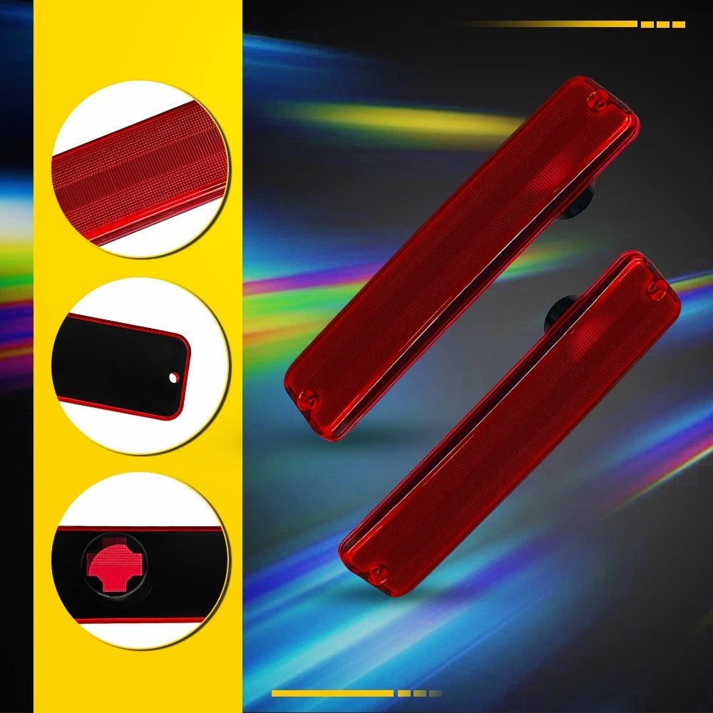 Red Rear Side Marker Light Housings Pair for Jeep Cherokee SJ (1974–1983) 5764647 V