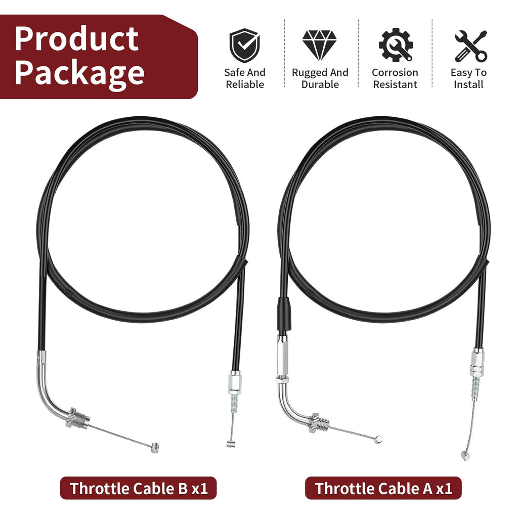 Throttle Cable Set for Honda VTX1300S (2003–2007), VTX1300R (2005–2007) 17920-MEA-670
