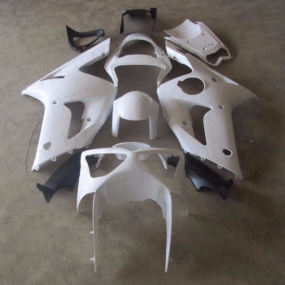 Set of 2 ABS Unpainted Bodywork Fairing Kits for Kawasaki Ninja ZX6R (2003–2004)