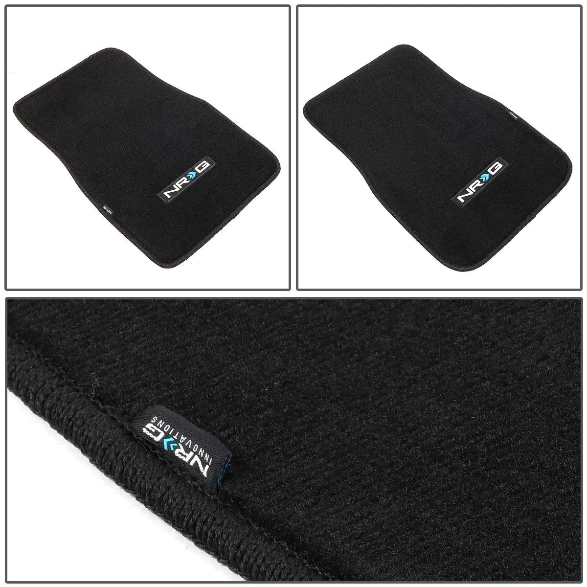 Set of 2 NRG Innovations FMR-800 Universal Front Floor Mats Liner Pads