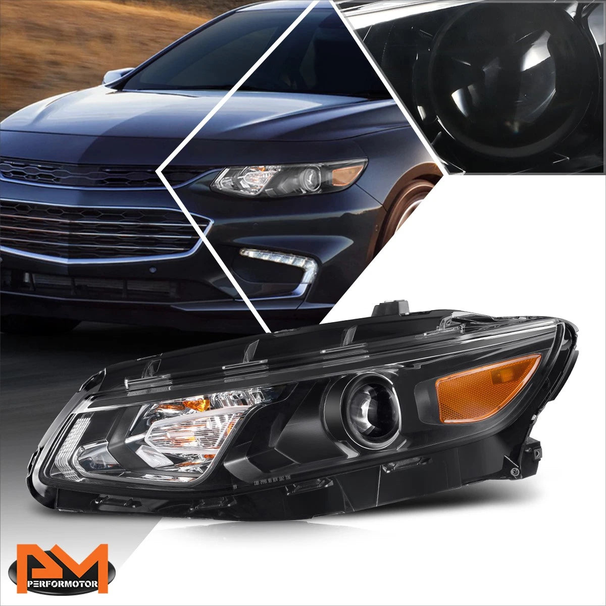 Left Side Projector Headlight Lamp for Chevy Malibu (2016–2018)