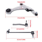 Set of 6 Control Arms, Tie Rods & Sway Bars for Nissan Altima (2007–2013) K620195