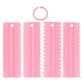 Set of 4 ABS Plastic Cake Scrapers for Smooth Fondant Finishing