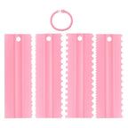 Set of 4 ABS Plastic Cake Scrapers for Smooth Fondant Finishing