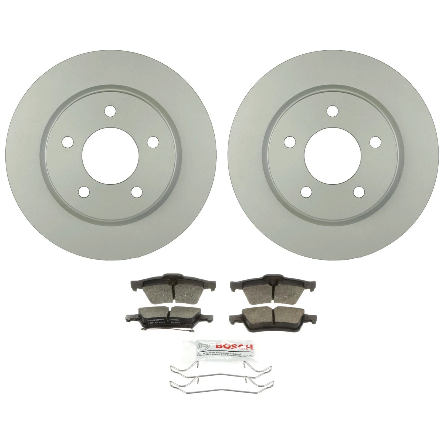 Bosch QuietCast Rear Rotors & Ceramic Brake Pad Kit for Mazda 3 (2009)