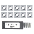 Carbide Insert Cutters 12x12mm Set of 4 for Woodworking Applications
