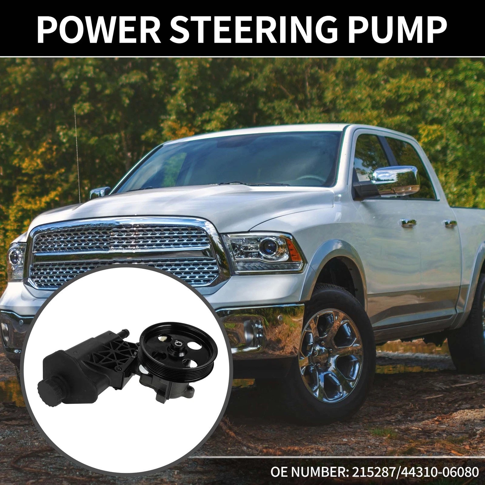 Power Steering Pump with Reservoir 52113454AK for Dodge Ram 1500 (2002–2007)