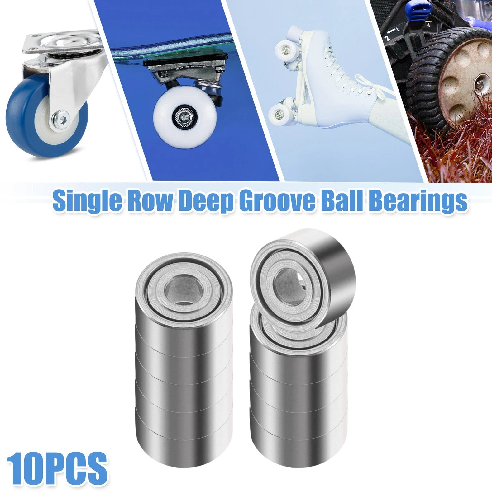 10 Pcs 1.5x4x2mm Deep Groove Ball Bearings 681XZZ for Automotive 