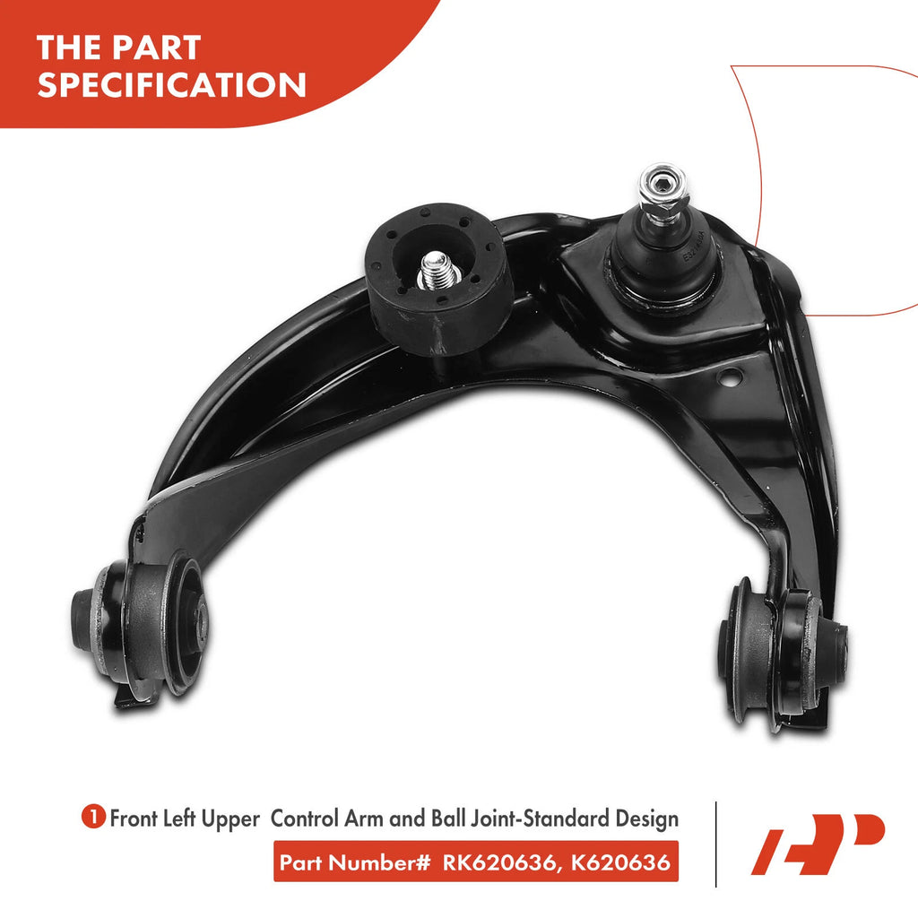 6X Control Arm Ball Joint & Tie Rod End for Ford Fusion (2006–2012)