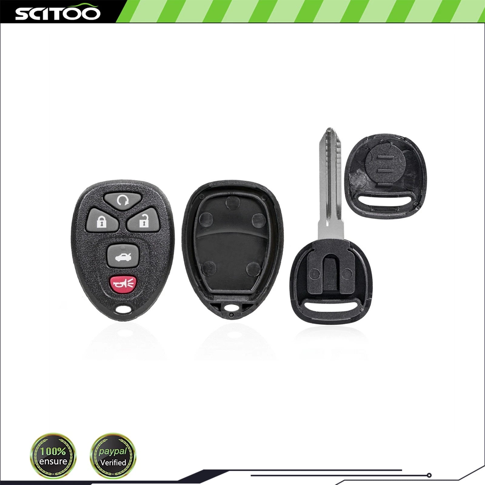 Remote Car Fob + Key for Chevrolet Malibu (2004–2008) KOBGT04A