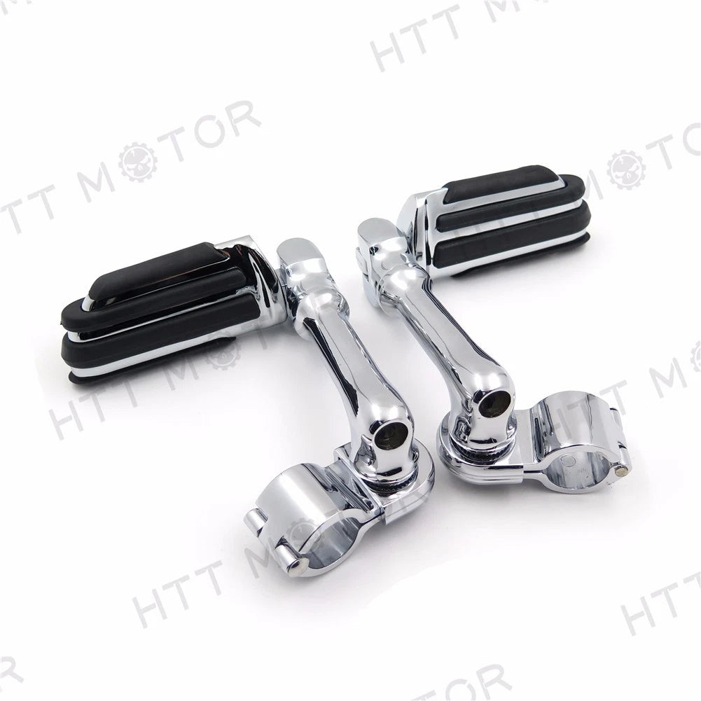 Adjustable Foot Pegs 1" for Triumph Rocket Yamaha (Chrome)