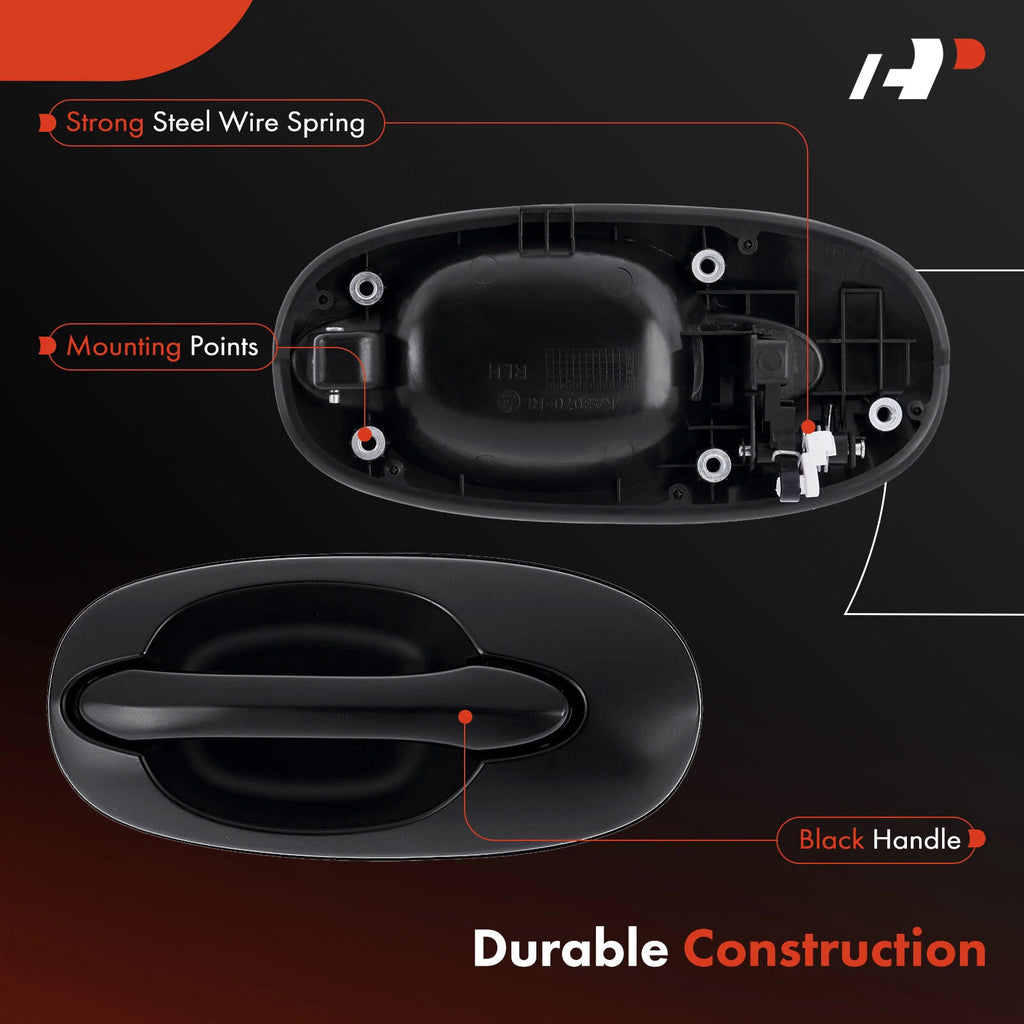 Left Black Exterior Door Handle for Kia Sedona (2002–2005)