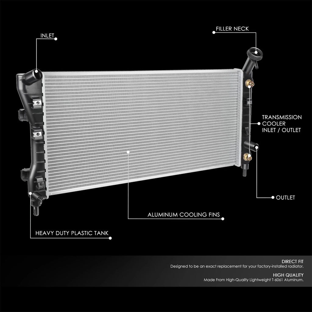 Aluminum Core Radiator DPI 2710 for Grand Prix, Impala, LaCrosse (2004–2009)