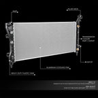 Aluminum Core Radiator DPI 2710 for Grand Prix, Impala, LaCrosse (2004–2009)