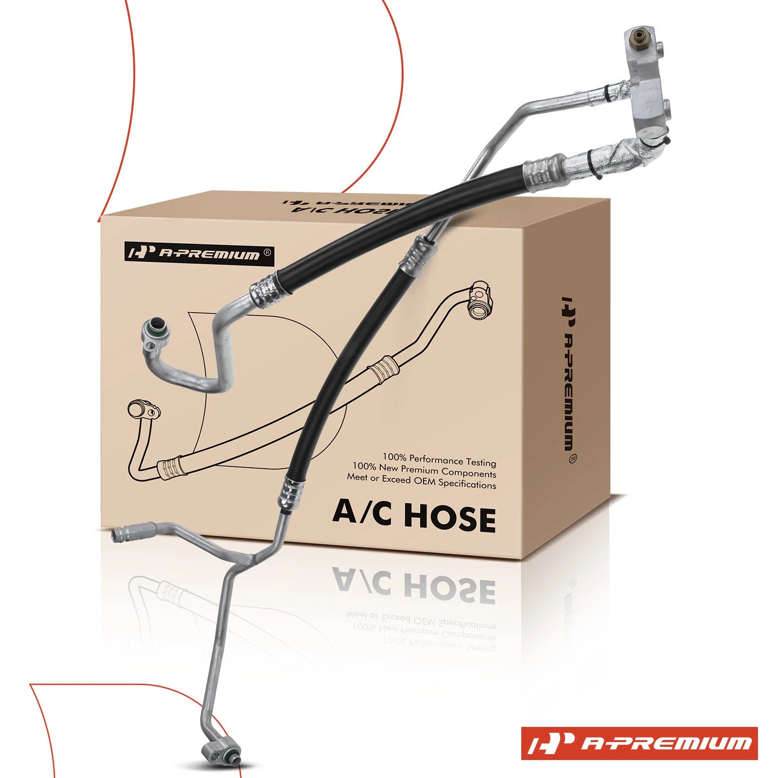 A/C Refrigerant Hose for Ford Excursion F-250 F-350 F-450 (2000–2005)