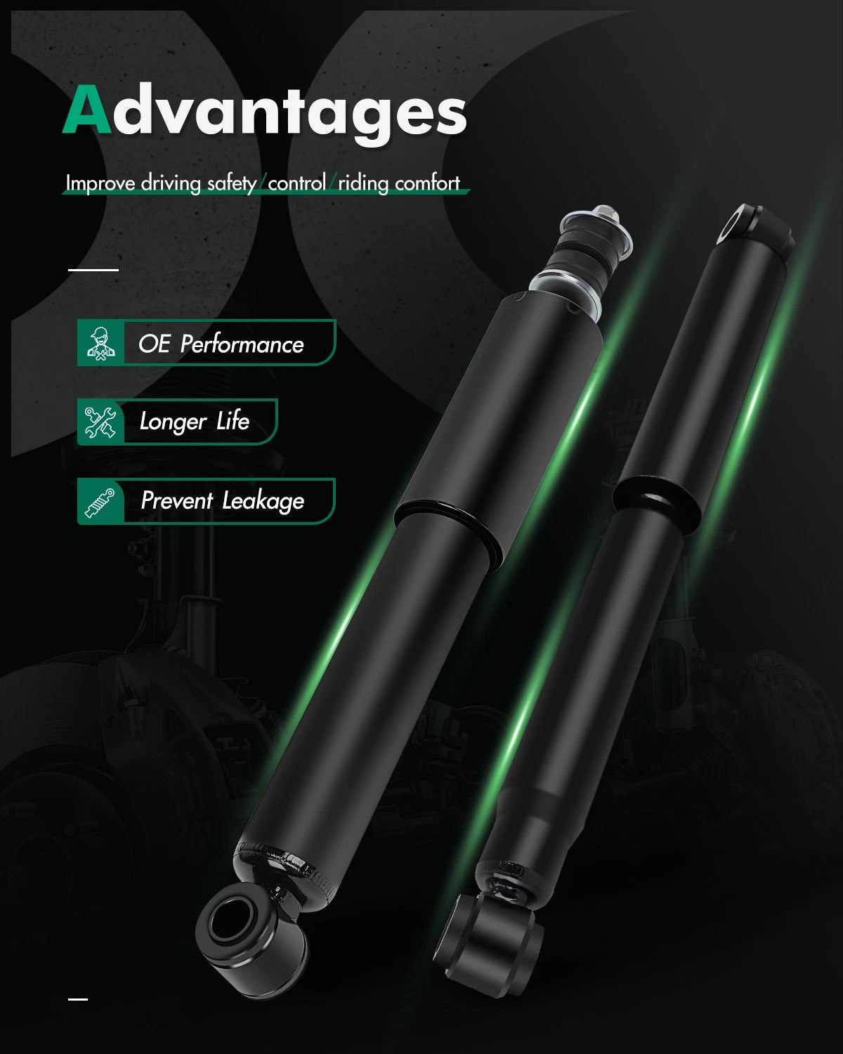 Set of 4 Front Rear Shocks Struts for Toyota Pickup 1986–1995, 4Runner 1984–1989