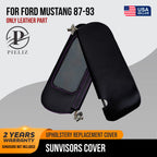 Carbon Fiber Sunvisors Cover for Ford Mustang (1987–1993) Black Purple Stitch
