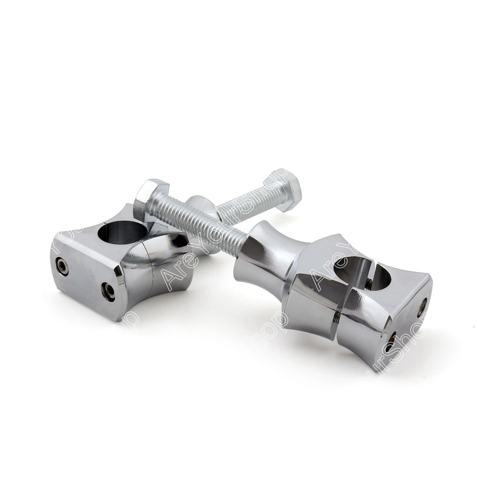Set of 2 Bar Clamp Risers for Universal 7/8" Taper Handlebar (Dirt Bike/ATV)