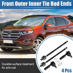 Set of 4 Tie Rod End Links No. ES3438 for Nissan Altima 