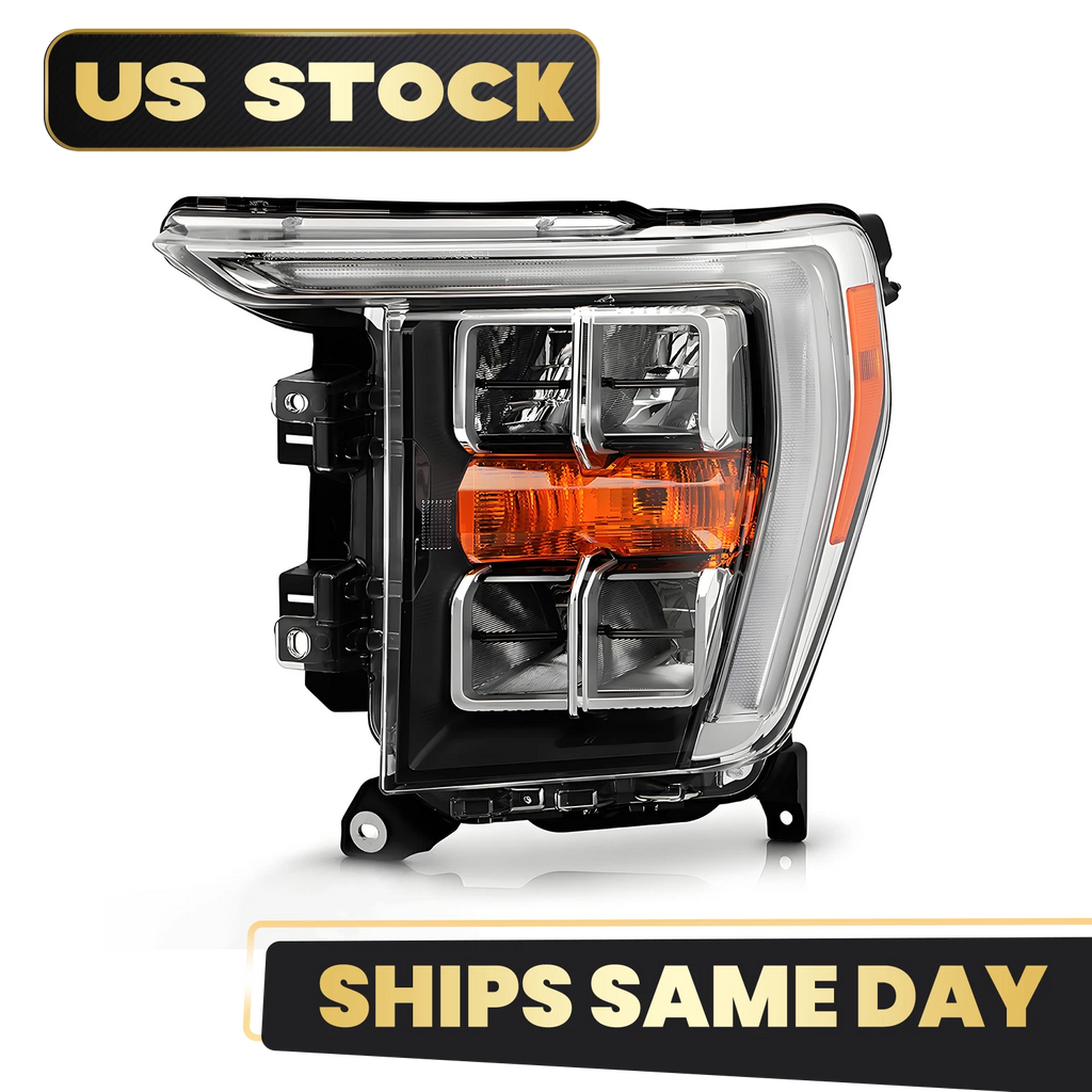 Full LED Headlight for Ford F-150 (2021–2023) Chrome Bezel w/o AFS Driver Side