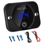 Digital LED Battery Voltage Meter for Cars, Boats, RVs, Trucks (12V/24V)