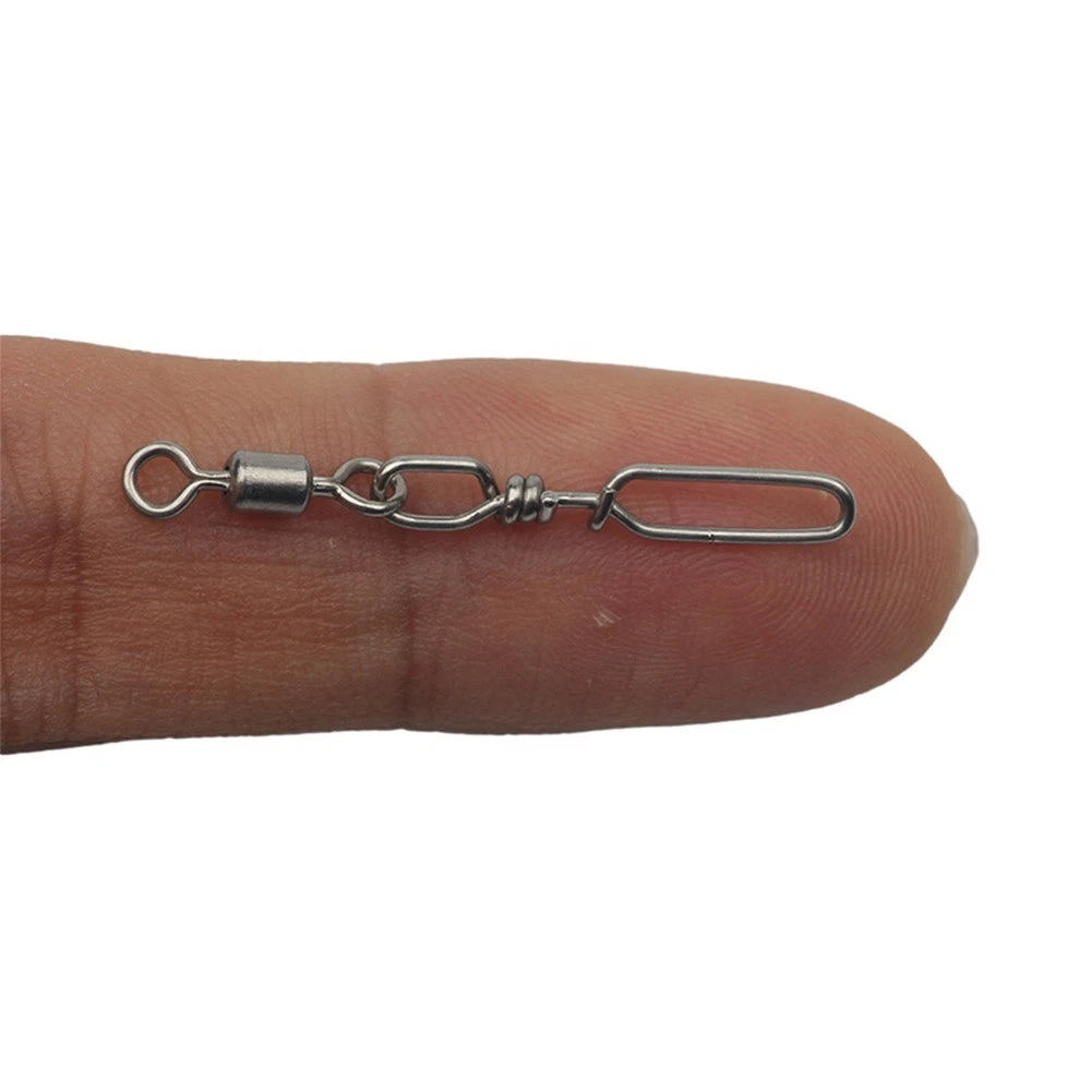 Set of 4 Snap Swivels Fishing Swivels 0.25/0.45/0.6g Stainless Steel