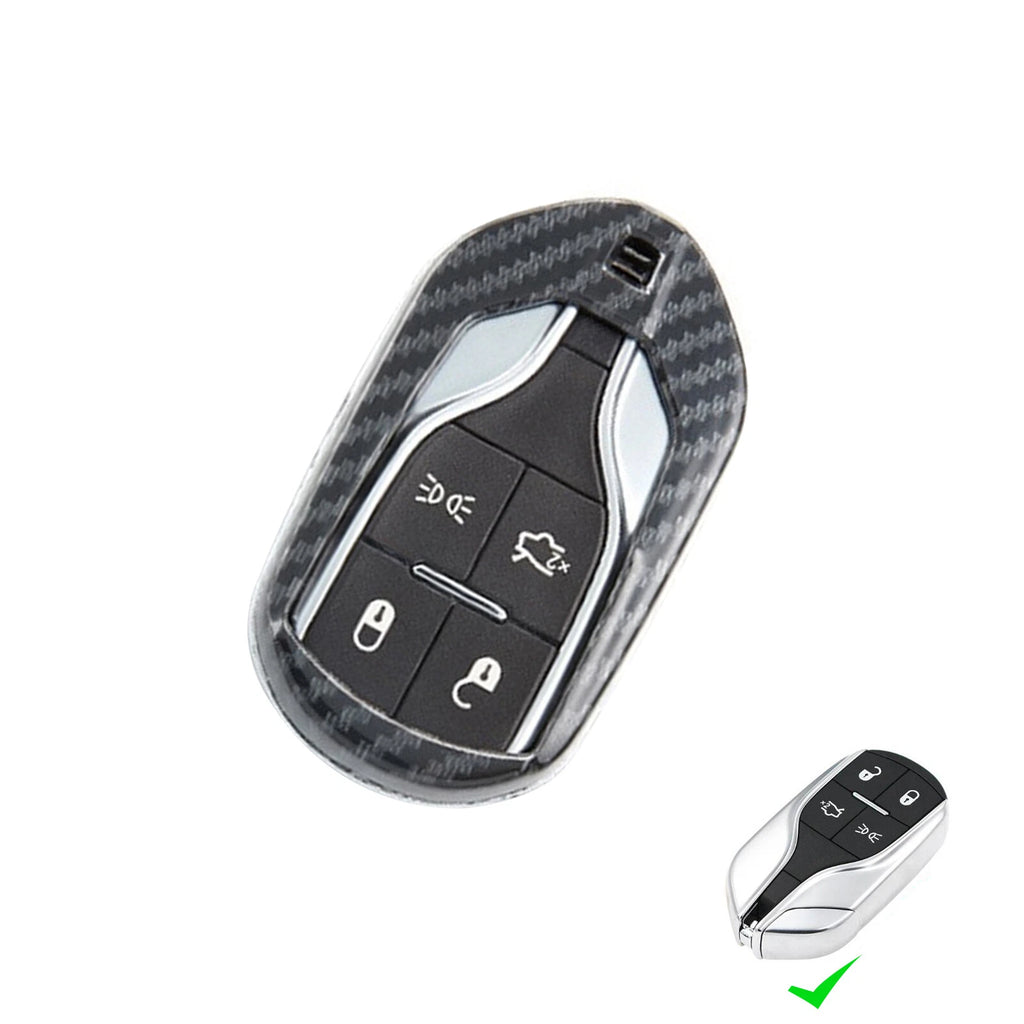 Carbon Fiber Remote Key Cover Case for Maserati Ghibli (2013–2019)