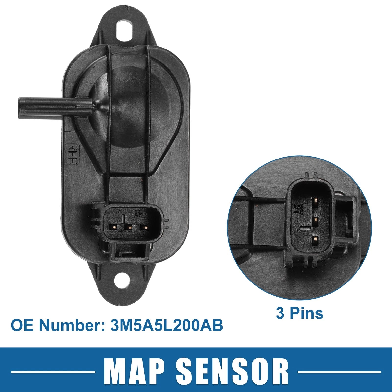 MAP Pressure Sensor for Ford 1.6 2.0 2.2 TDCI (No.3M5A5L200AB)